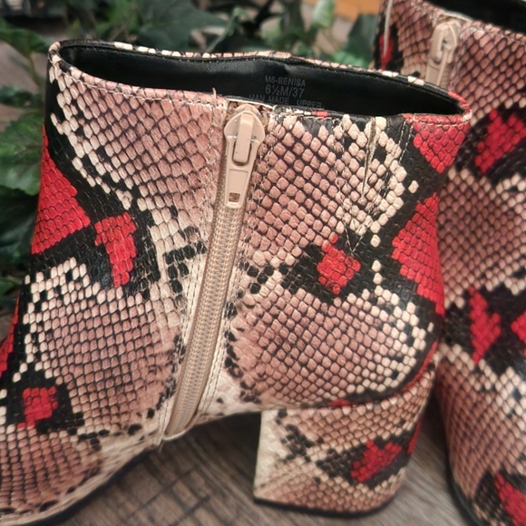 Faux Snakeskin Ankle Boots - Picture 3 of 7